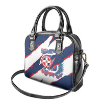 Custom Dominican Republic Football Shoulder Handbag Los Quisqueyanos Crack Style