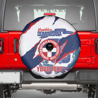 Custom Dominican Republic Football Spare Tire Cover Los Quisqueyanos Crack Style