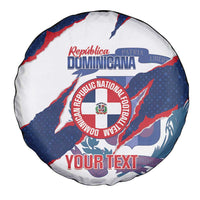 Custom Dominican Republic Football Spare Tire Cover Los Quisqueyanos Crack Style