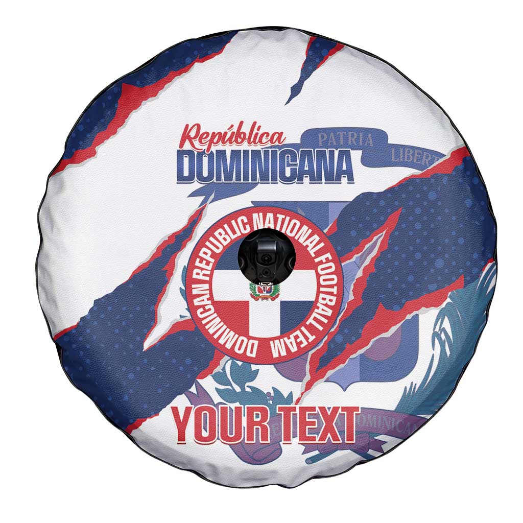 Custom Dominican Republic Football Spare Tire Cover Los Quisqueyanos Crack Style