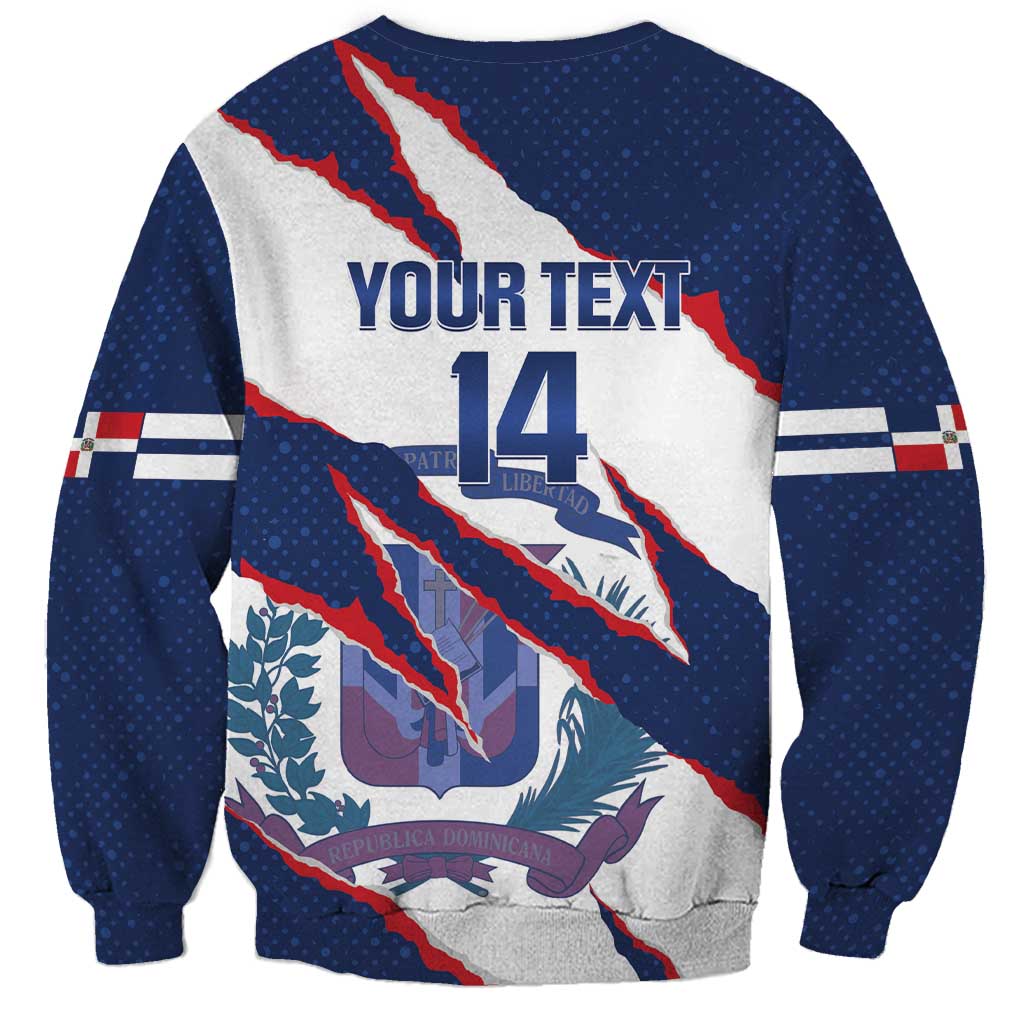 Custom Dominican Republic Football Sweatshirt Los Quisqueyanos Crack Style