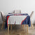 Custom Dominican Republic Football Tablecloth Los Quisqueyanos Crack Style