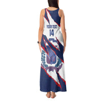Custom Dominican Republic Football Tank Maxi Dress Los Quisqueyanos Crack Style