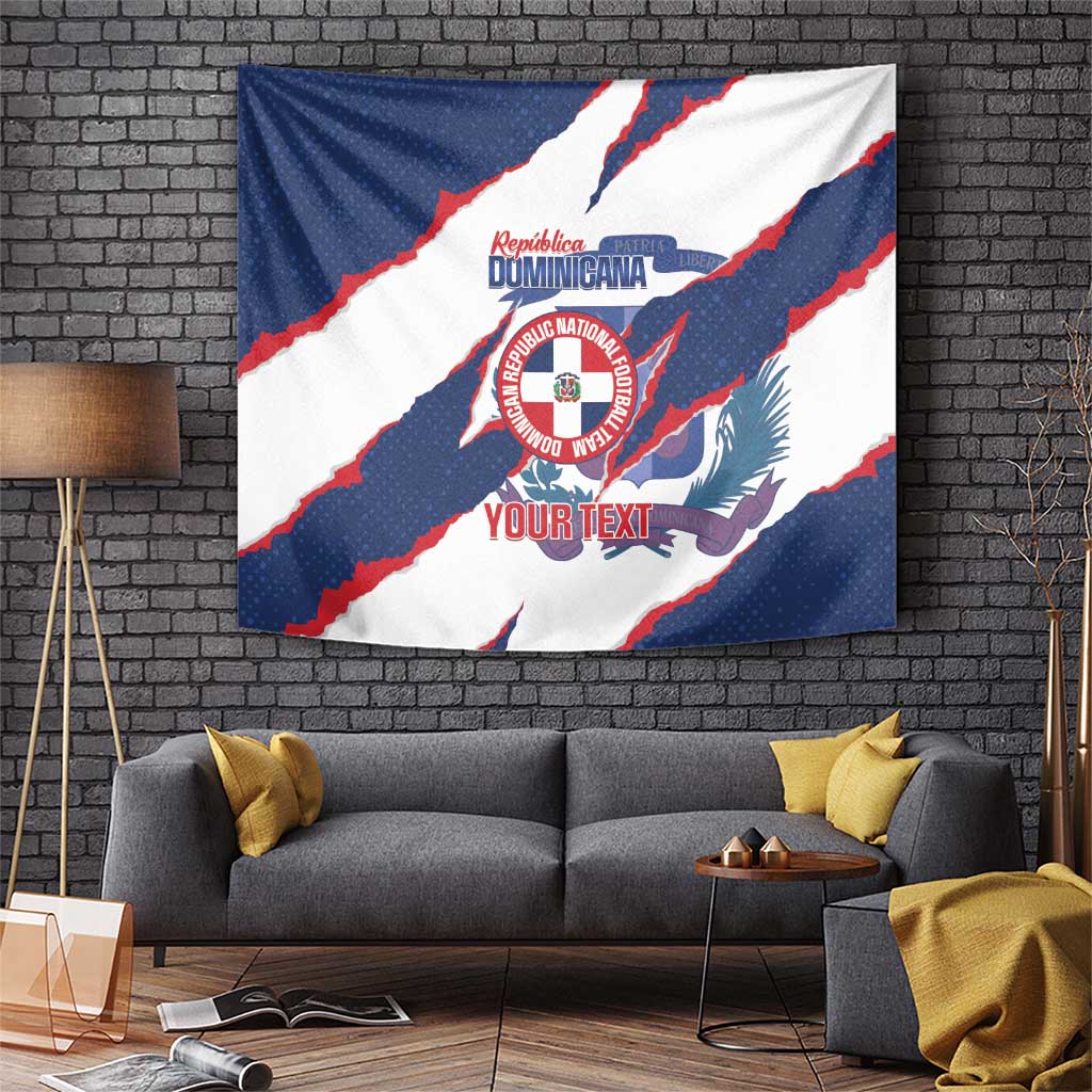 Custom Dominican Republic Football Tapestry Los Quisqueyanos Crack Style