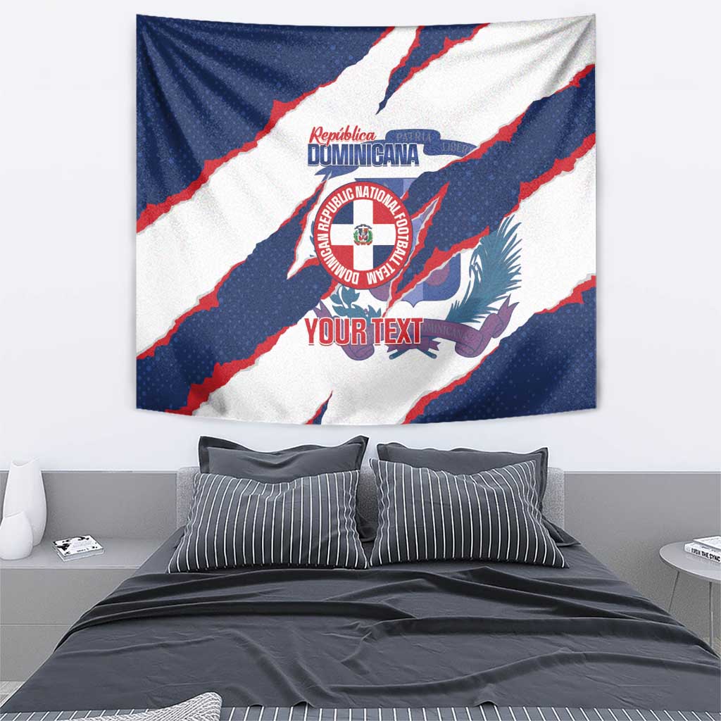 Custom Dominican Republic Football Tapestry Los Quisqueyanos Crack Style