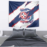Custom Dominican Republic Football Tapestry Los Quisqueyanos Crack Style