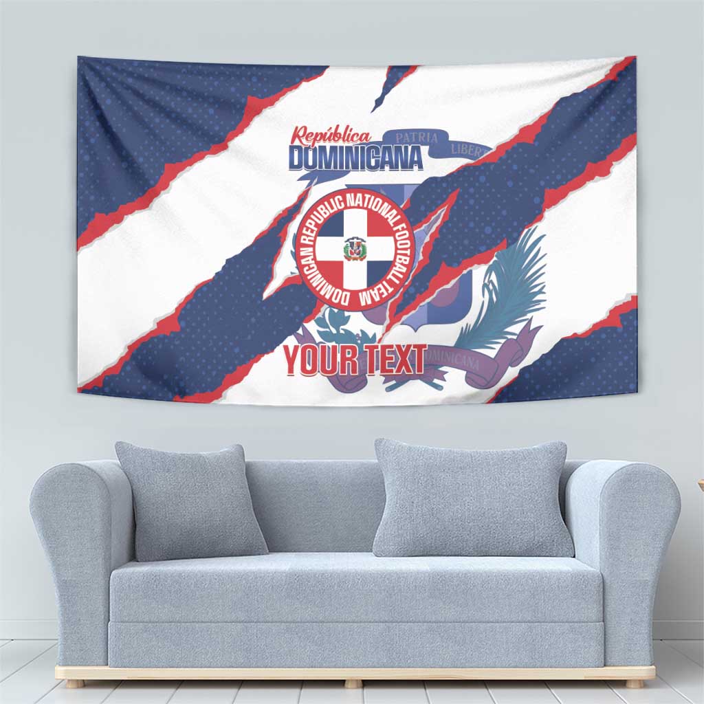 Custom Dominican Republic Football Tapestry Los Quisqueyanos Crack Style