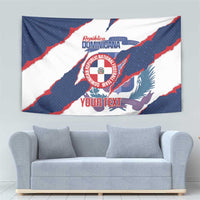 Custom Dominican Republic Football Tapestry Los Quisqueyanos Crack Style
