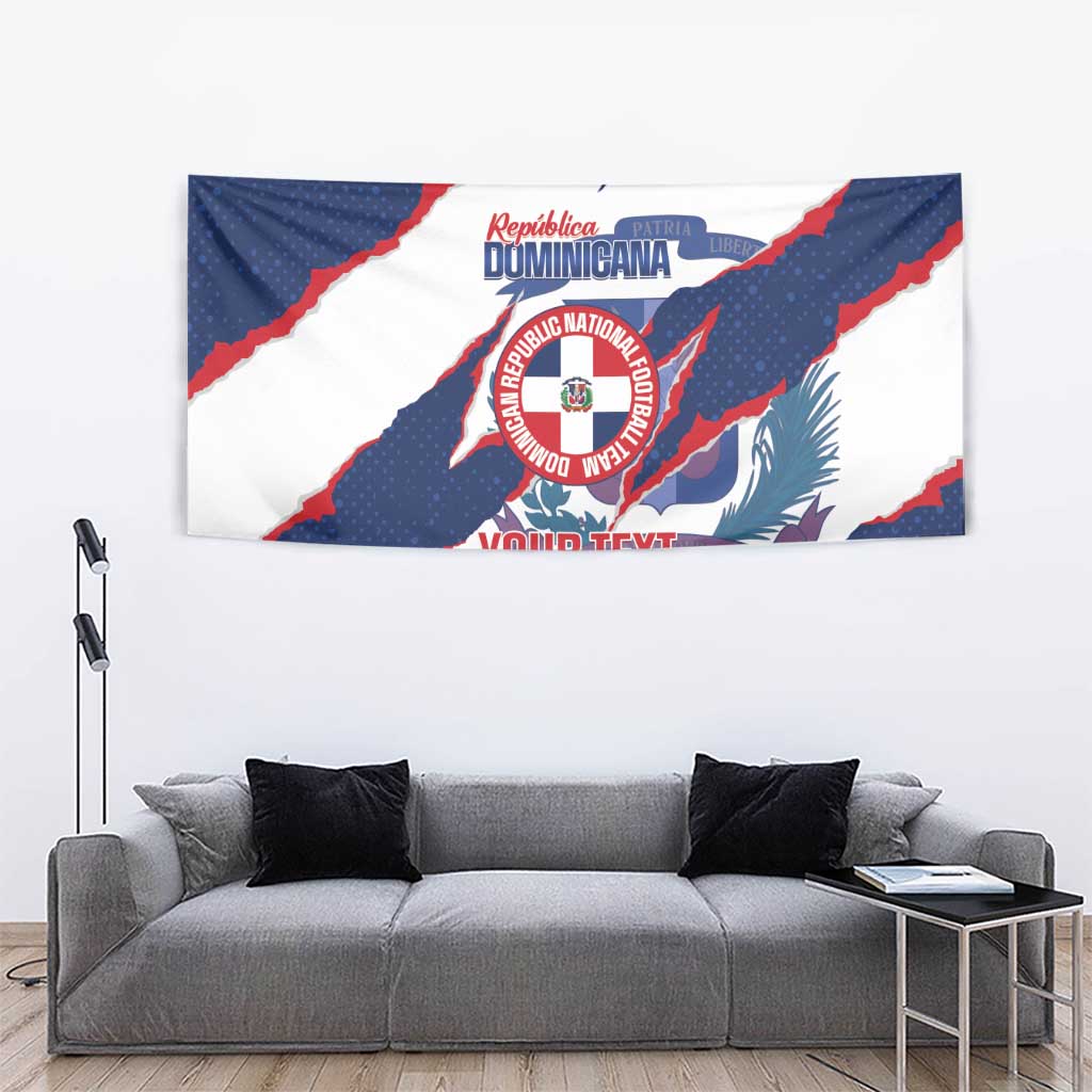 Custom Dominican Republic Football Tapestry Los Quisqueyanos Crack Style