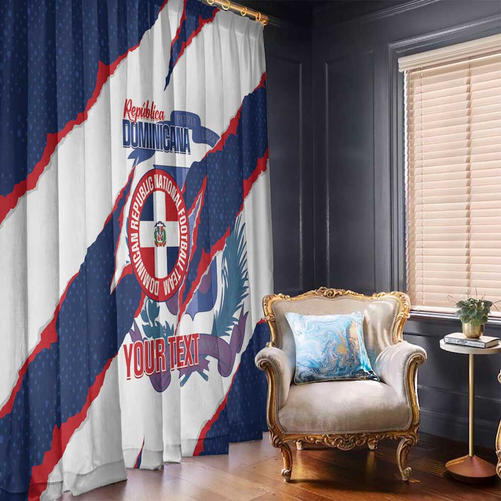 Custom Dominican Republic Football Window Curtain Los Quisqueyanos Crack Style