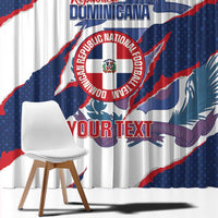 Custom Dominican Republic Football Window Curtain Los Quisqueyanos Crack Style