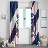 Custom Dominican Republic Football Window Curtain Los Quisqueyanos Crack Style