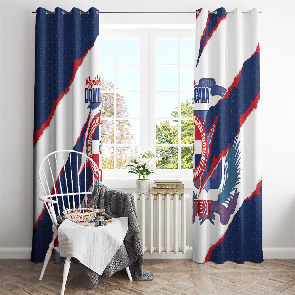 Custom Dominican Republic Football Window Curtain Los Quisqueyanos Crack Style