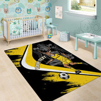 Custom Antigua and Barbuda Football Area Rug Go Benna Boys Sporty Deer Mascot