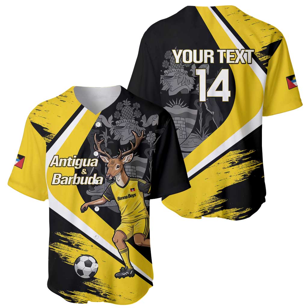 Custom Antigua and Barbuda Football Baseball Jersey Go Benna Boys Sporty Deer Mascot