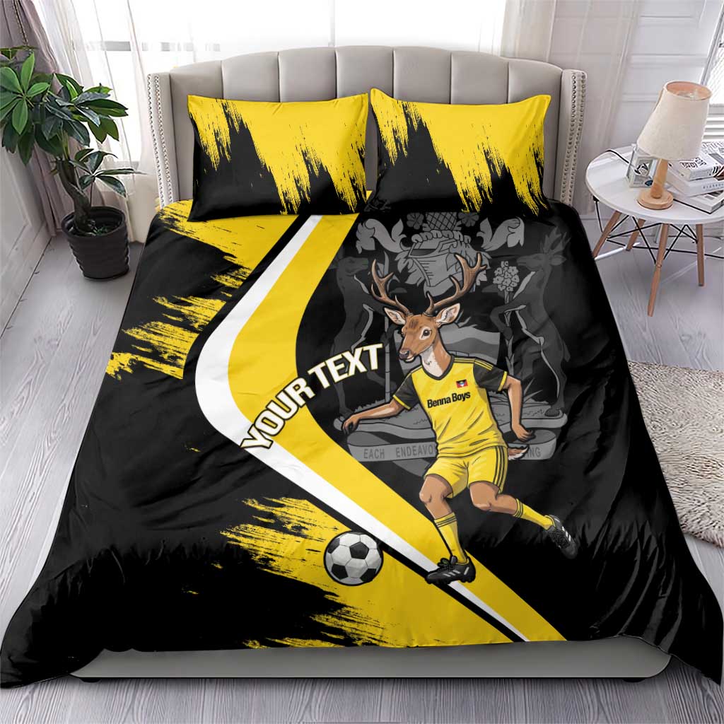 Custom Antigua and Barbuda Football Bedding Set Go Benna Boys Sporty Deer Mascot