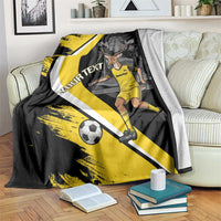 Custom Antigua and Barbuda Football Blanket Go Benna Boys Sporty Deer Mascot