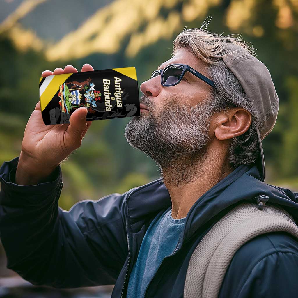 Custom Antigua and Barbuda Football 4 in 1 Can Cooler Tumbler Go Benna Boys Sporty Deer Mascot