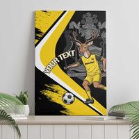 Custom Antigua and Barbuda Football Canvas Wall Art Go Benna Boys Sporty Deer Mascot