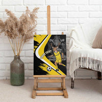 Custom Antigua and Barbuda Football Canvas Wall Art Go Benna Boys Sporty Deer Mascot