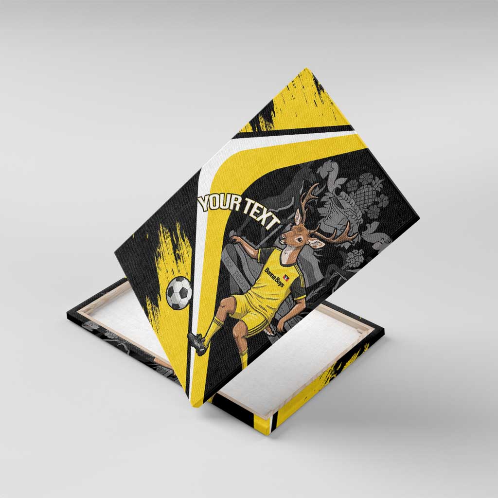 Custom Antigua and Barbuda Football Canvas Wall Art Go Benna Boys Sporty Deer Mascot