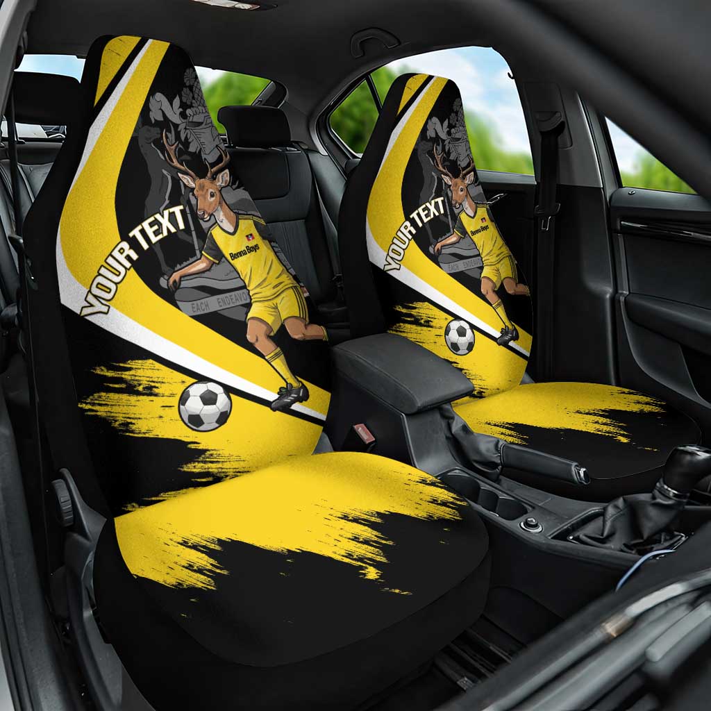 Custom Antigua and Barbuda Football Car Seat Cover Go Benna Boys Sporty Deer Mascot