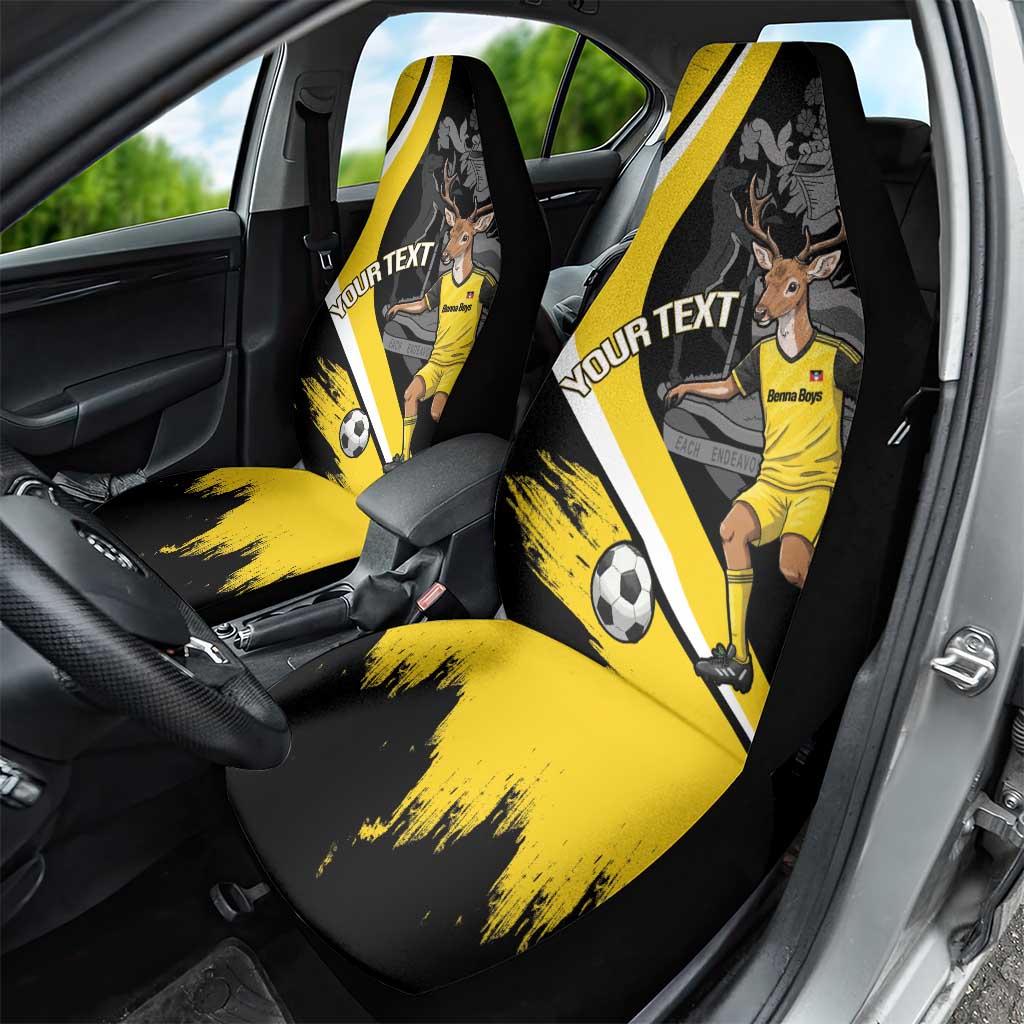Custom Antigua and Barbuda Football Car Seat Cover Go Benna Boys Sporty Deer Mascot