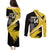 Custom Antigua and Barbuda Football Couples Matching Puletasi and Long Sleeve Button Shirt Go Benna Boys Sporty Deer Mascot