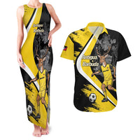 Custom Antigua and Barbuda Football Couples Matching Tank Maxi Dress and Hawaiian Shirt Go Benna Boys Sporty Deer Mascot