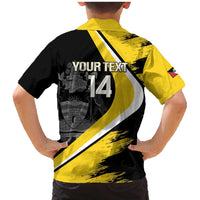 Custom Antigua and Barbuda Football Family Matching Mermaid Dress and Hawaiian Shirt Go Benna Boys Sporty Deer Mascot