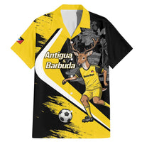Custom Antigua and Barbuda Football Family Matching Mermaid Dress and Hawaiian Shirt Go Benna Boys Sporty Deer Mascot