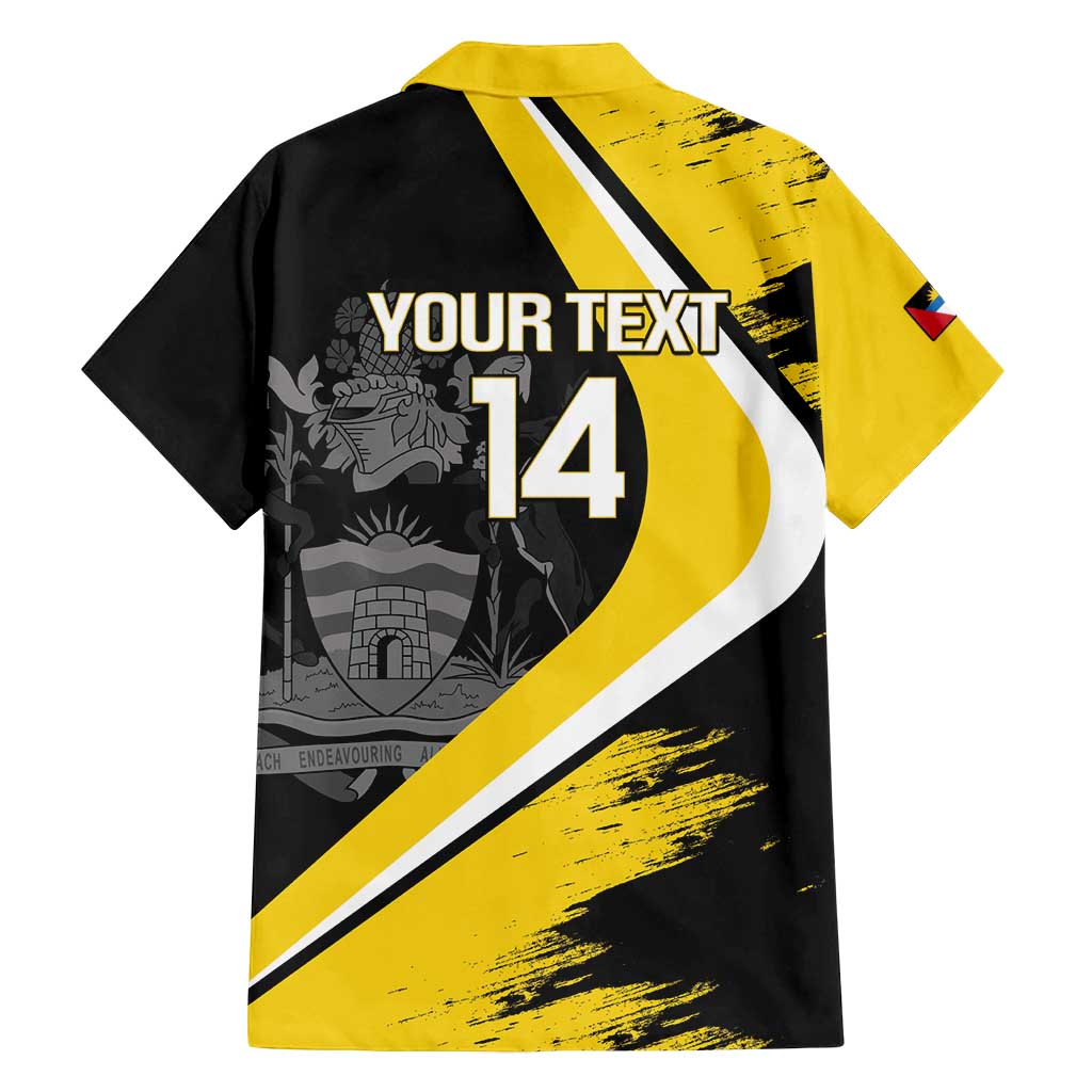 Custom Antigua and Barbuda Football Family Matching Summer Maxi Dress and Hawaiian Shirt Go Benna Boys Sporty Deer Mascot