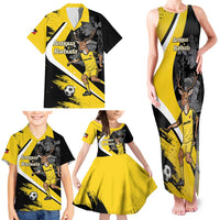 Custom Antigua and Barbuda Football Family Matching Tank Maxi Dress and Hawaiian Shirt Go Benna Boys Sporty Deer Mascot