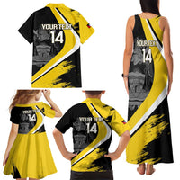 Custom Antigua and Barbuda Football Family Matching Tank Maxi Dress and Hawaiian Shirt Go Benna Boys Sporty Deer Mascot