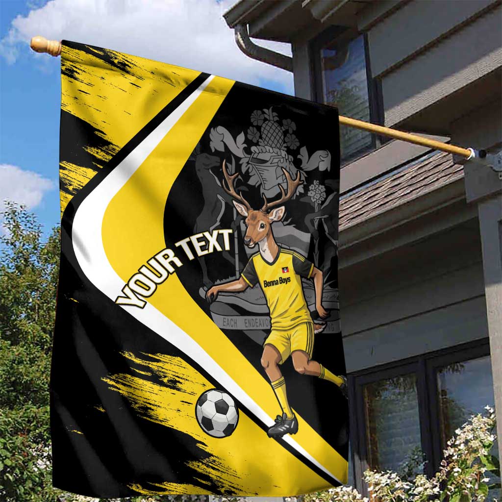 Custom Antigua and Barbuda Football Garden Flag Go Benna Boys Sporty Deer Mascot