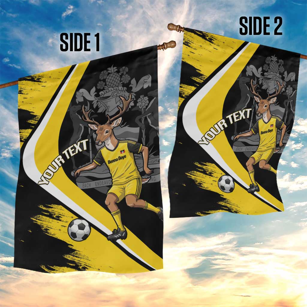 Custom Antigua and Barbuda Football Garden Flag Go Benna Boys Sporty Deer Mascot
