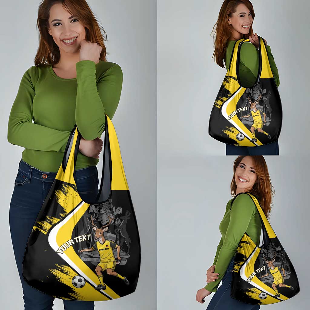 Custom Antigua and Barbuda Football Grocery Bag Go Benna Boys Sporty Deer Mascot