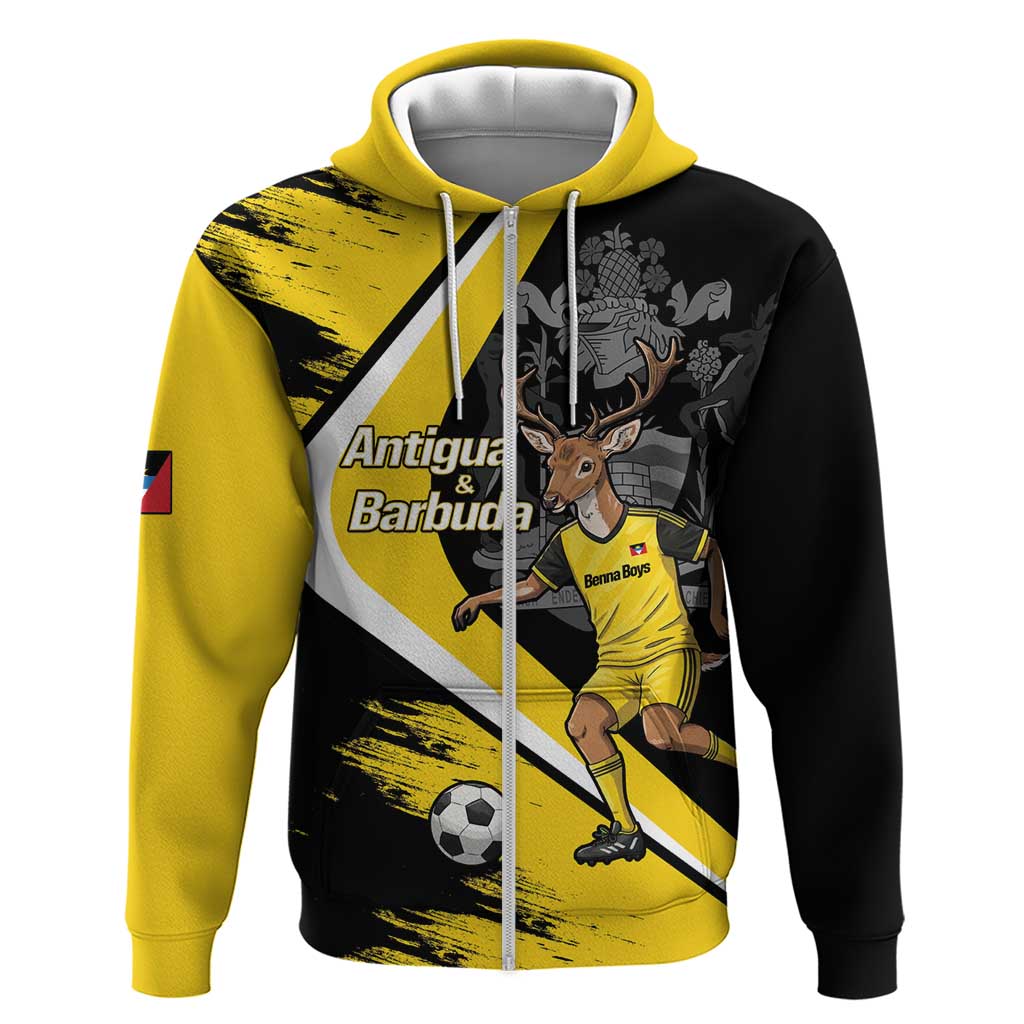 Custom Antigua and Barbuda Football Hoodie Go Benna Boys Sporty Deer Mascot