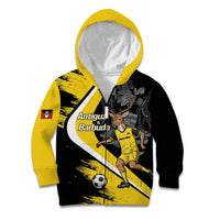Custom Antigua and Barbuda Football Kid Hoodie Go Benna Boys Sporty Deer Mascot