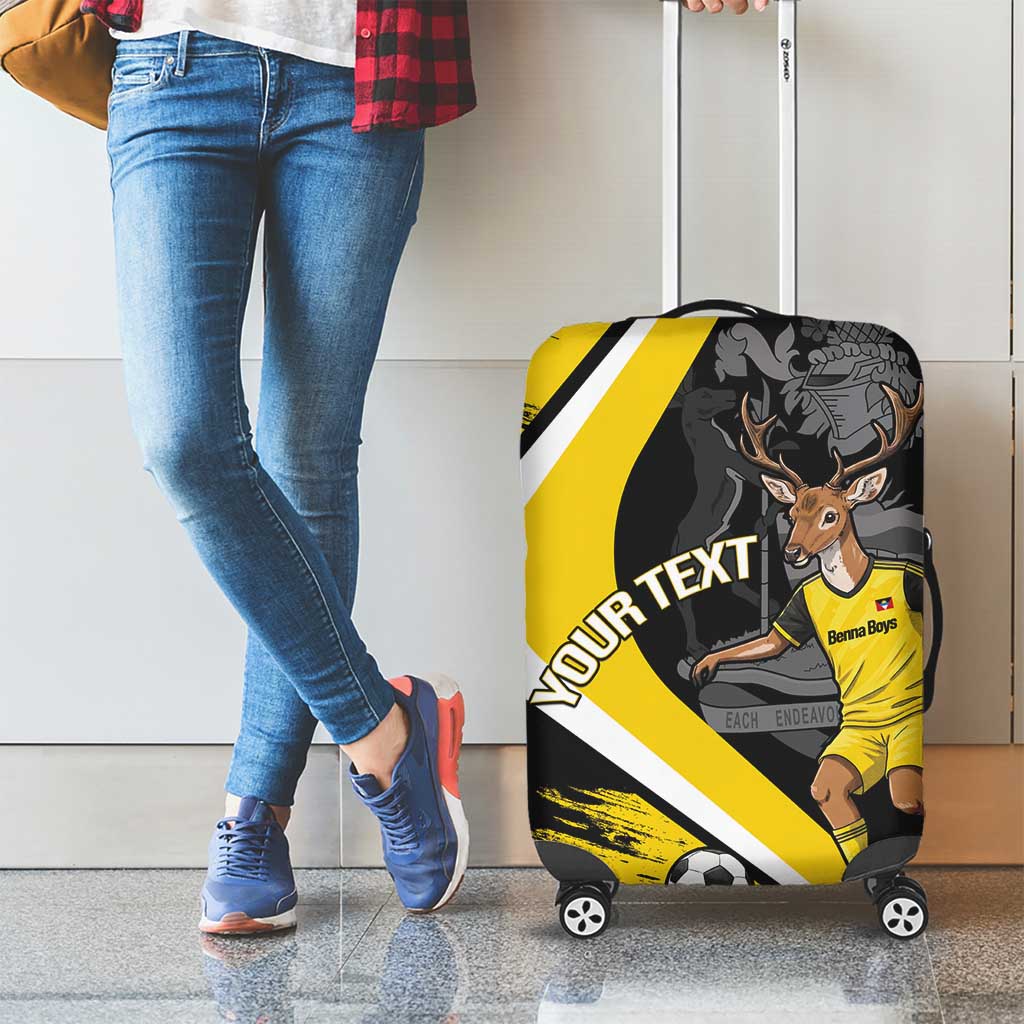Custom Antigua and Barbuda Football Luggage Cover Go Benna Boys Sporty Deer Mascot