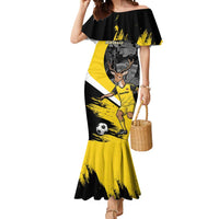 Custom Antigua and Barbuda Football Mermaid Dress Go Benna Boys Sporty Deer Mascot