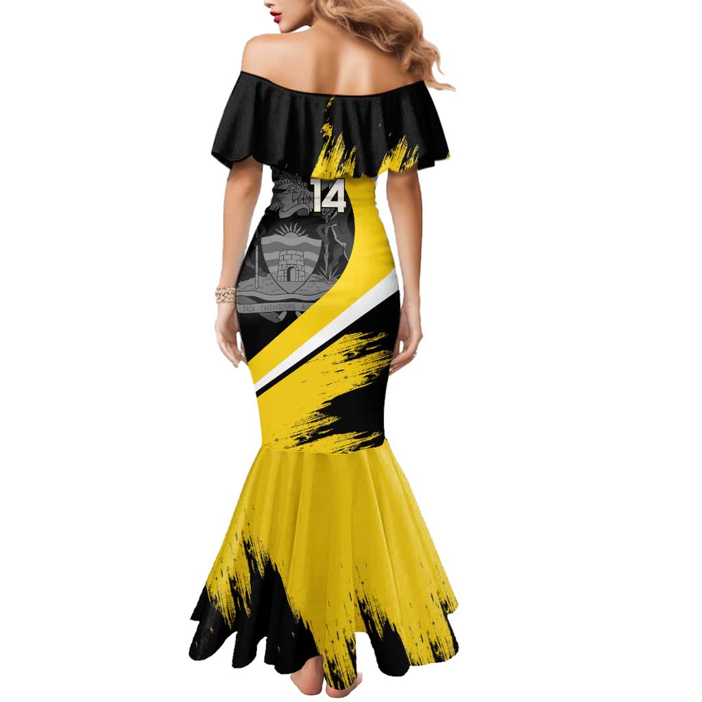 Custom Antigua and Barbuda Football Mermaid Dress Go Benna Boys Sporty Deer Mascot