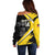 Custom Antigua and Barbuda Football Off Shoulder Sweater Go Benna Boys Sporty Deer Mascot