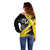 Custom Antigua and Barbuda Football Off Shoulder Sweater Go Benna Boys Sporty Deer Mascot
