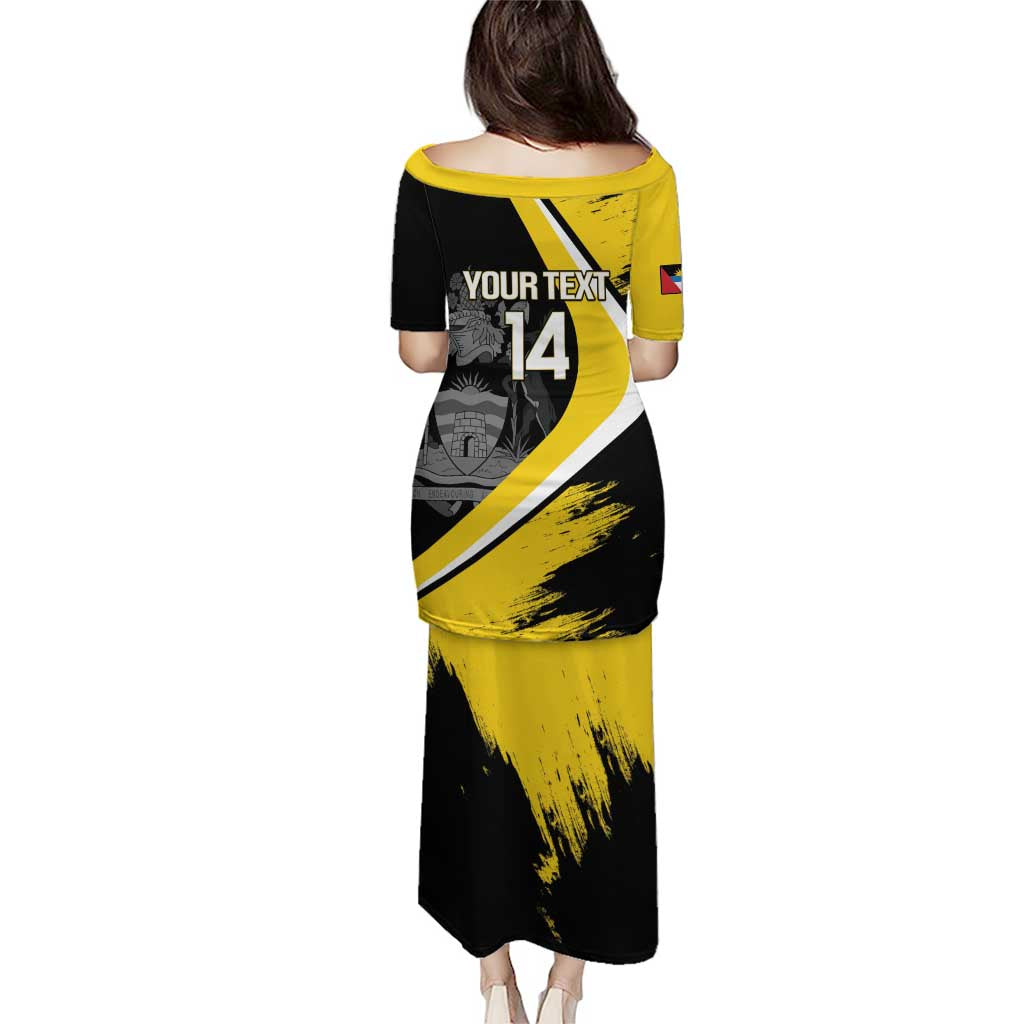 Custom Antigua and Barbuda Football Puletasi Go Benna Boys Sporty Deer Mascot