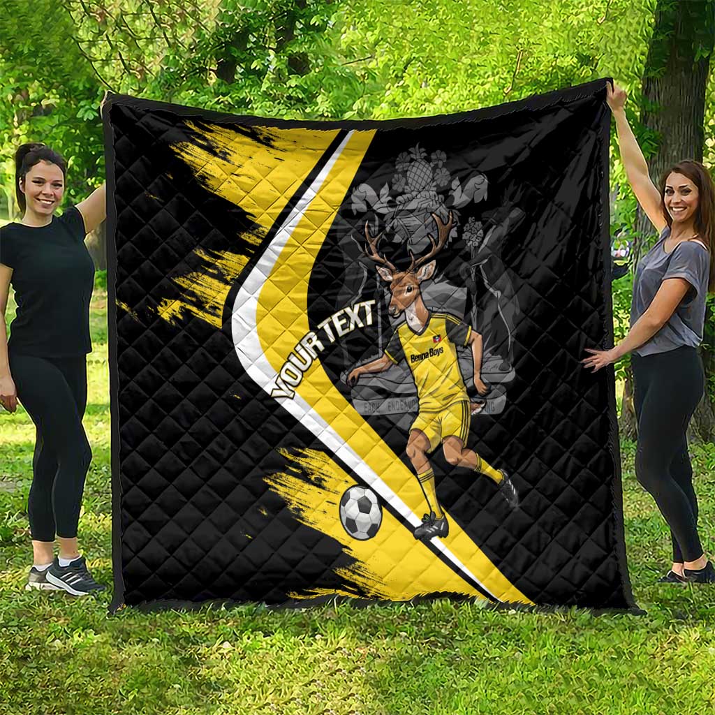 Custom Antigua and Barbuda Football Quilt Go Benna Boys Sporty Deer Mascot