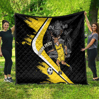 Custom Antigua and Barbuda Football Quilt Go Benna Boys Sporty Deer Mascot