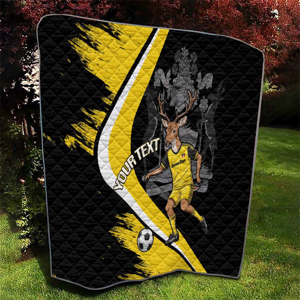Custom Antigua and Barbuda Football Quilt Go Benna Boys Sporty Deer Mascot
