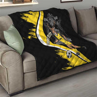 Custom Antigua and Barbuda Football Quilt Go Benna Boys Sporty Deer Mascot