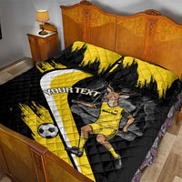 Custom Antigua and Barbuda Football Quilt Bed Set Go Benna Boys Sporty Deer Mascot